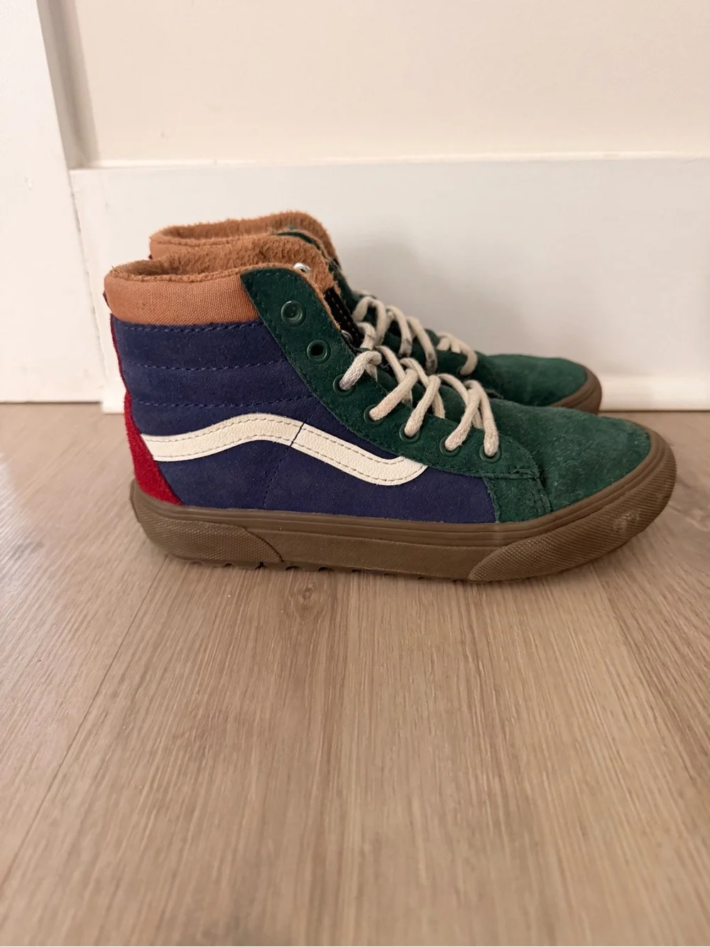 Vans Kids Multicolor High-Top Sneakers - Green/Navy/Brown/Red
